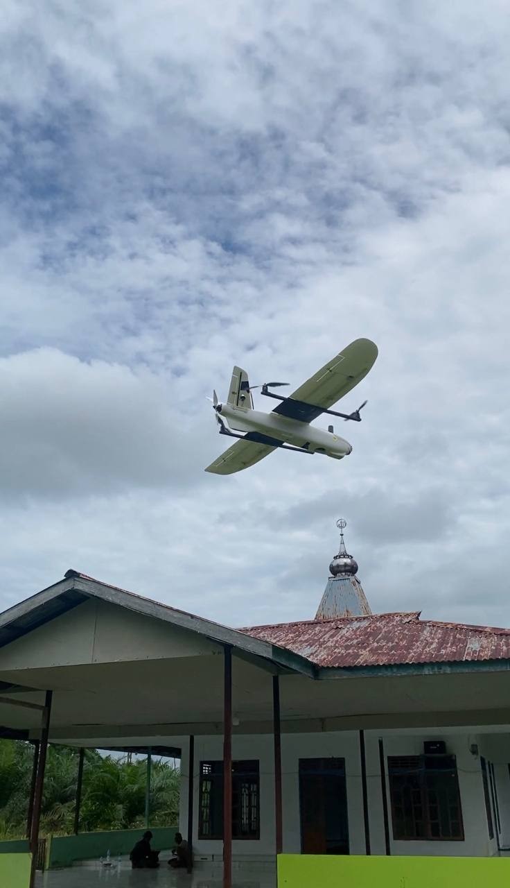 Hasil pengolahan fotogrametri dari citra udara UAV